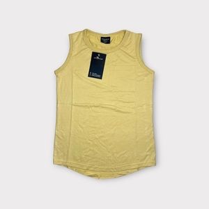 Little Bipsy Pale Yellow Pocket Tank Top